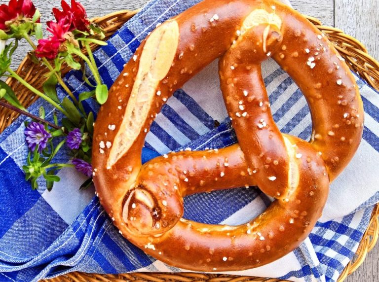 Who created the first pretzel?