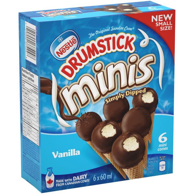 Nestle Mini Drums Vanilla Simply Dipped Mini Ice Cream Cones