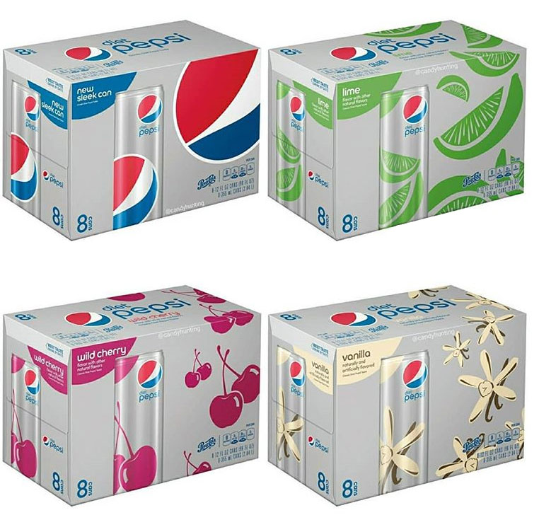 New Diet Pepsi Slender Cans