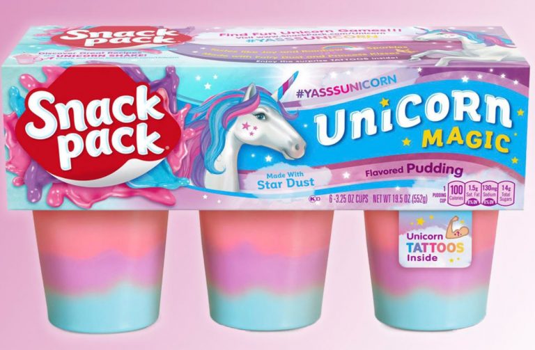 Snack Pack Unicorn Flavor Pudding