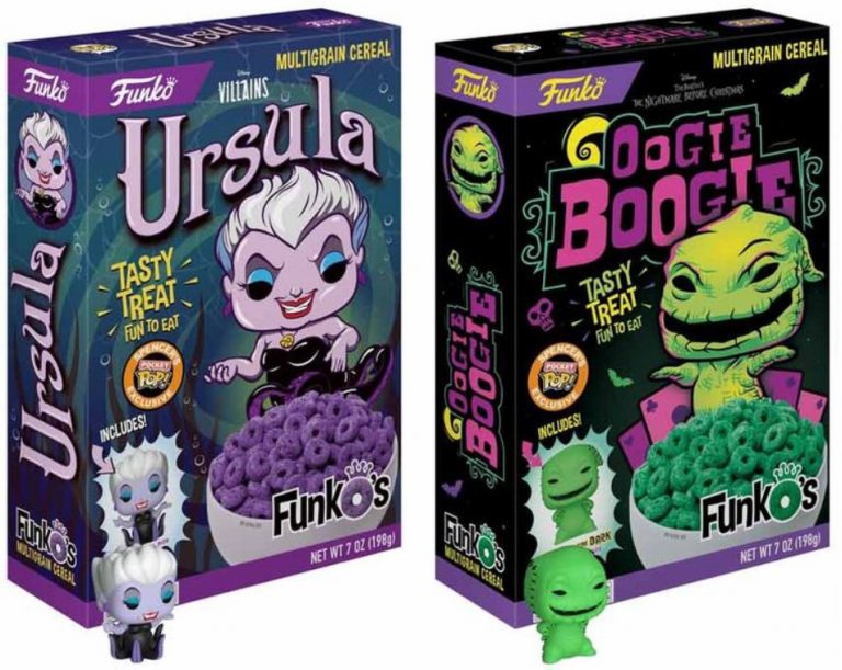 Cereal Killers: Ursula from The Little Mermaid and Oogie Boogie from A Nightmare Before Christmas