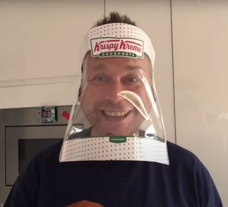 Make Your Own Covid-19 Krispy Kreme Face Shield