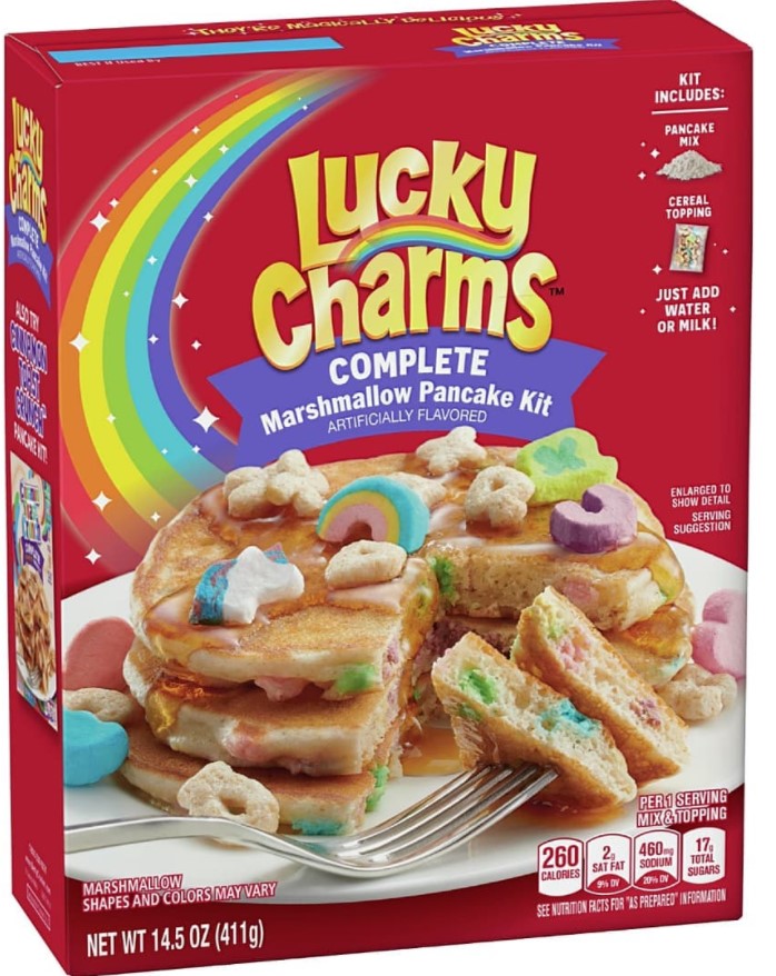New Lucky Charms Complete Marshmallow Pancake Kits
