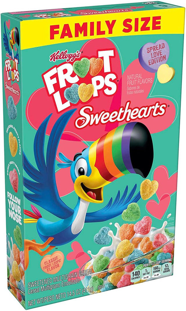 Froot Loops is releasing a Sweethearts themed cereal with heart shaped cereal