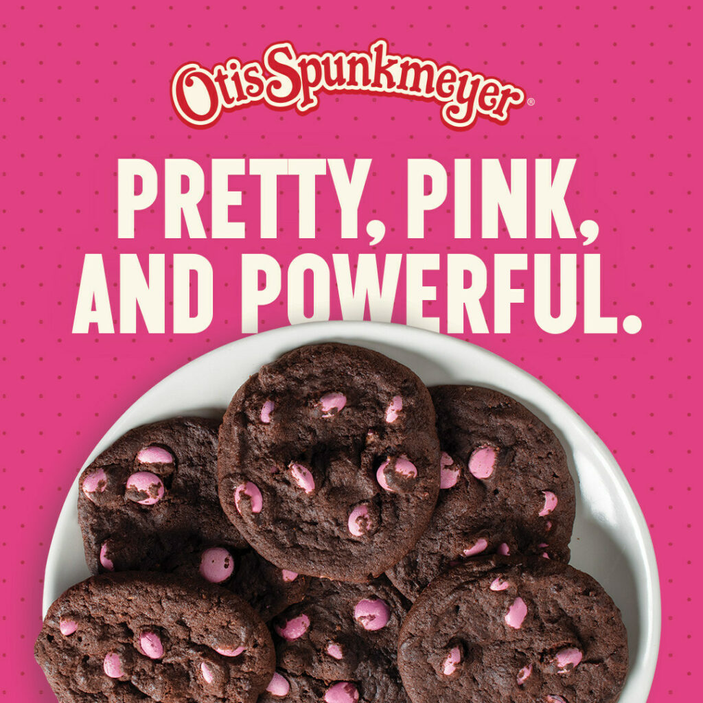 Otis Spunkmeyers New Sweet Discovery Double Chocolate Cookie With Pink