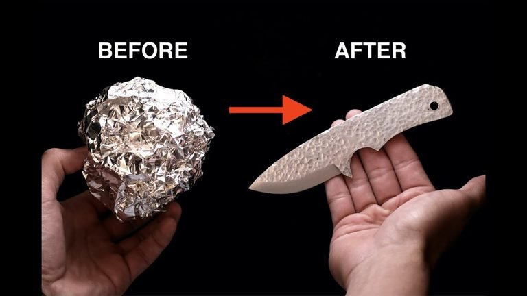 aluminium-foil-into-a-knife