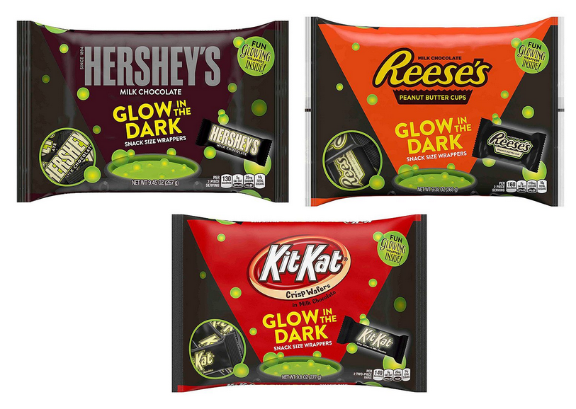 Hershey glow in the dark candy packaging 1