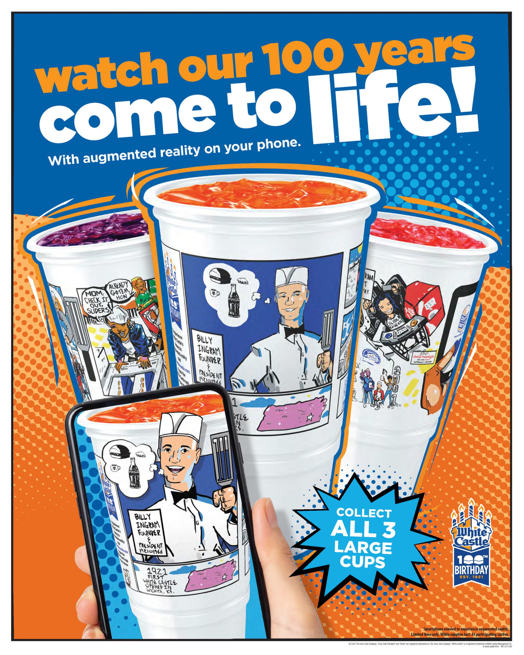 White Castle augmented reality soft drink cups scaled 1