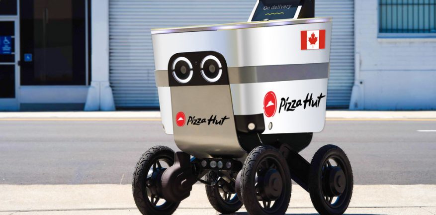 pizza hut robot delivers pizza