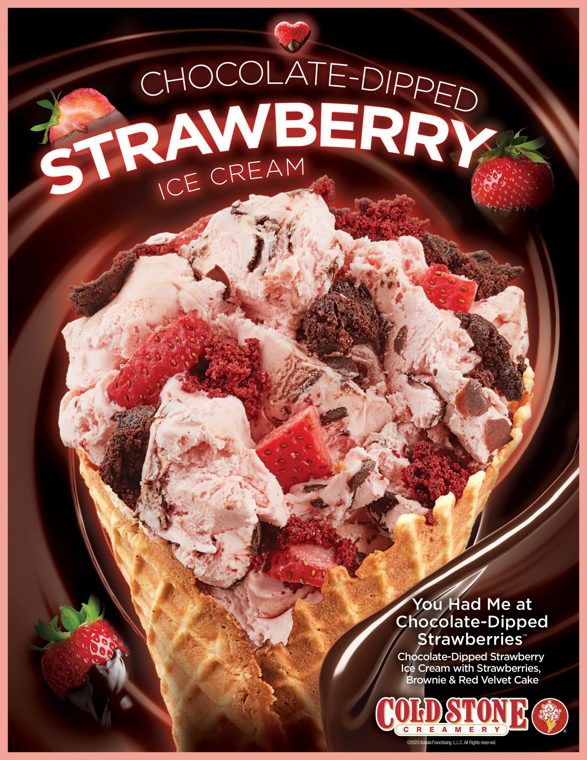 Cold Stone Creamery Chocolate Dipped Strawberry Ice Cream