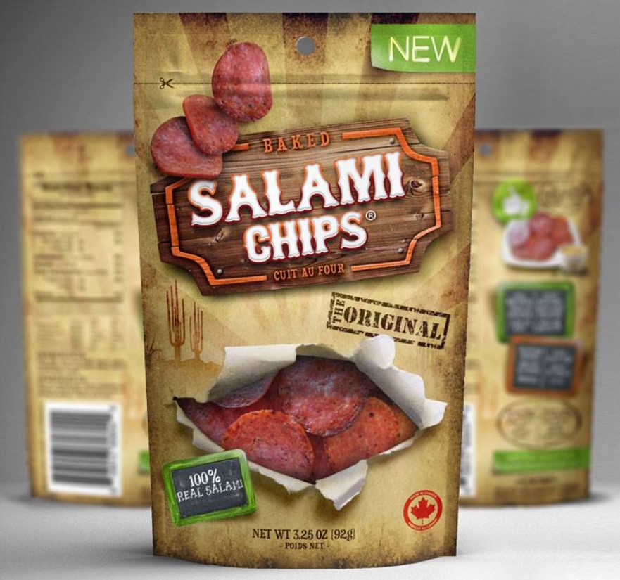 baked salami chips