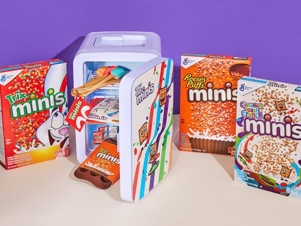 General Mills' new Cinnamon Toast Crunch-themed mini fridge