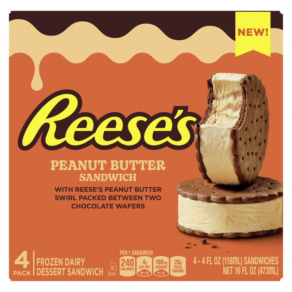 reeses frozen ice cream sandwich