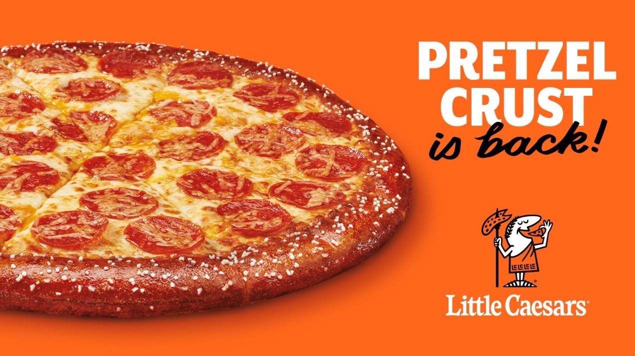 Little Caesars' Pretzel Crust Pizza and the new Pull-A-Part bread