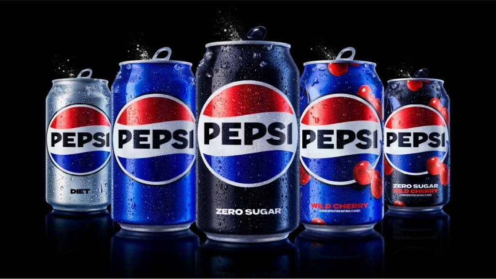 pepsi new logo cans