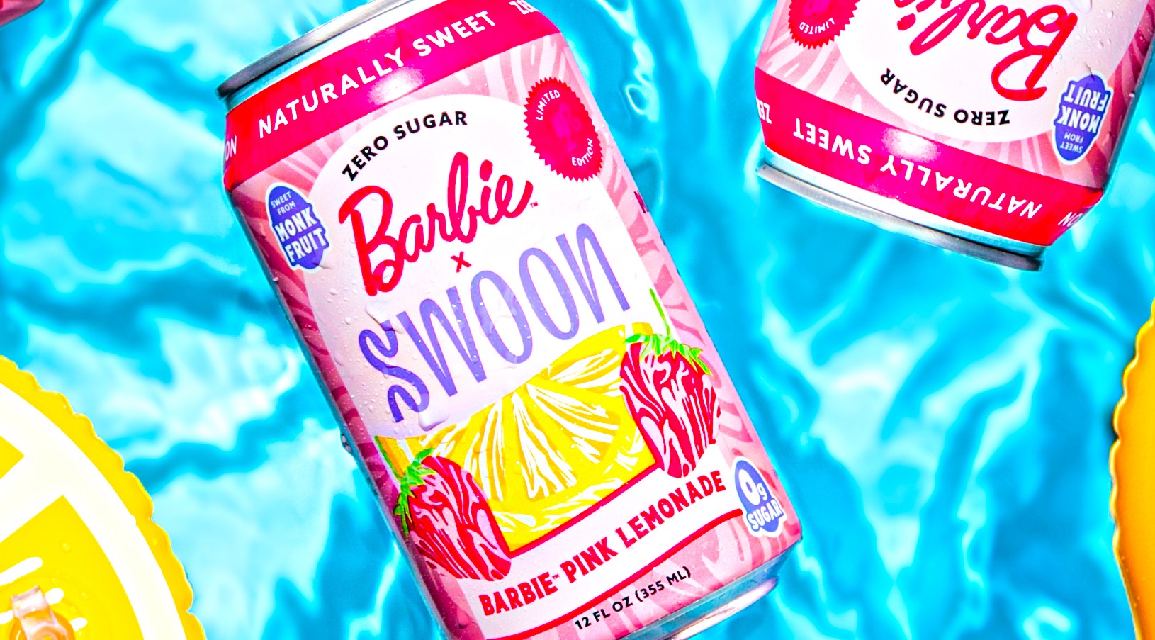 Zero-Sugar Swoon's new official Barbie Pink Lemonade drink
