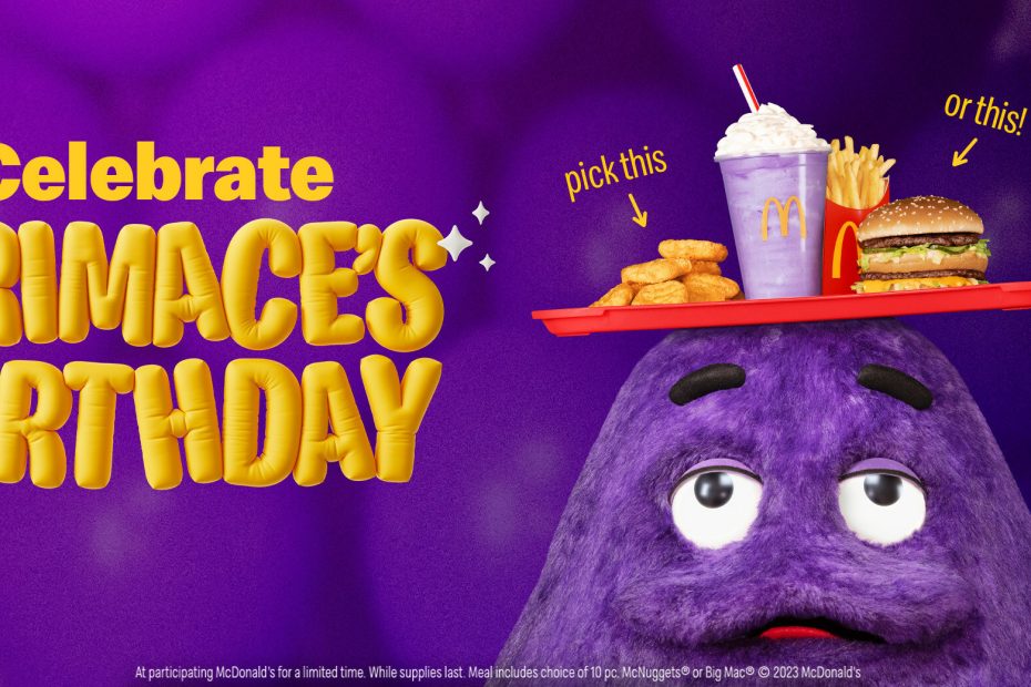 McDonalds Grimace Birthday Meal Shake Hero Image