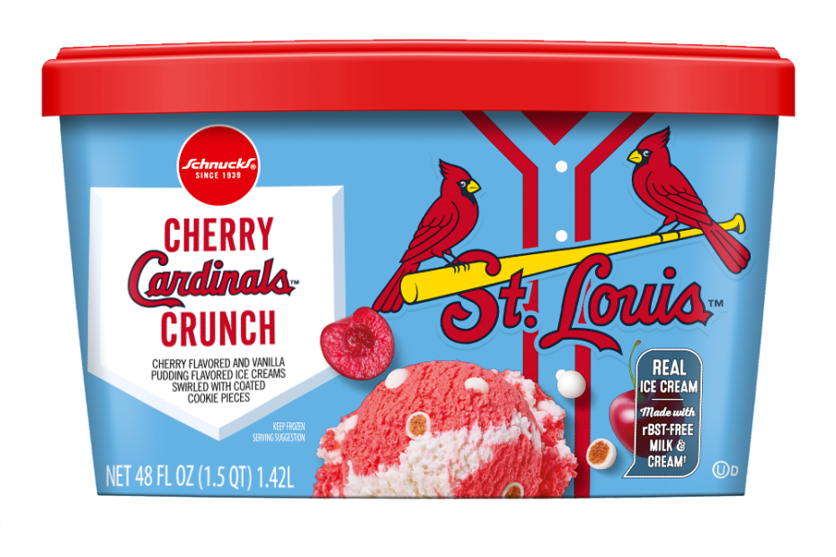 Schnucks Cherry Cardinals Crunch Ice Cream