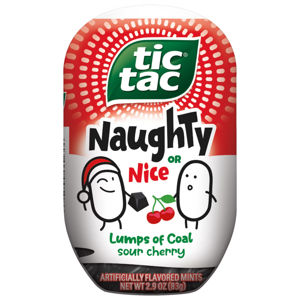 Tic Tac Naughty or Nice Lumps of Coal Sour Cherry Mints