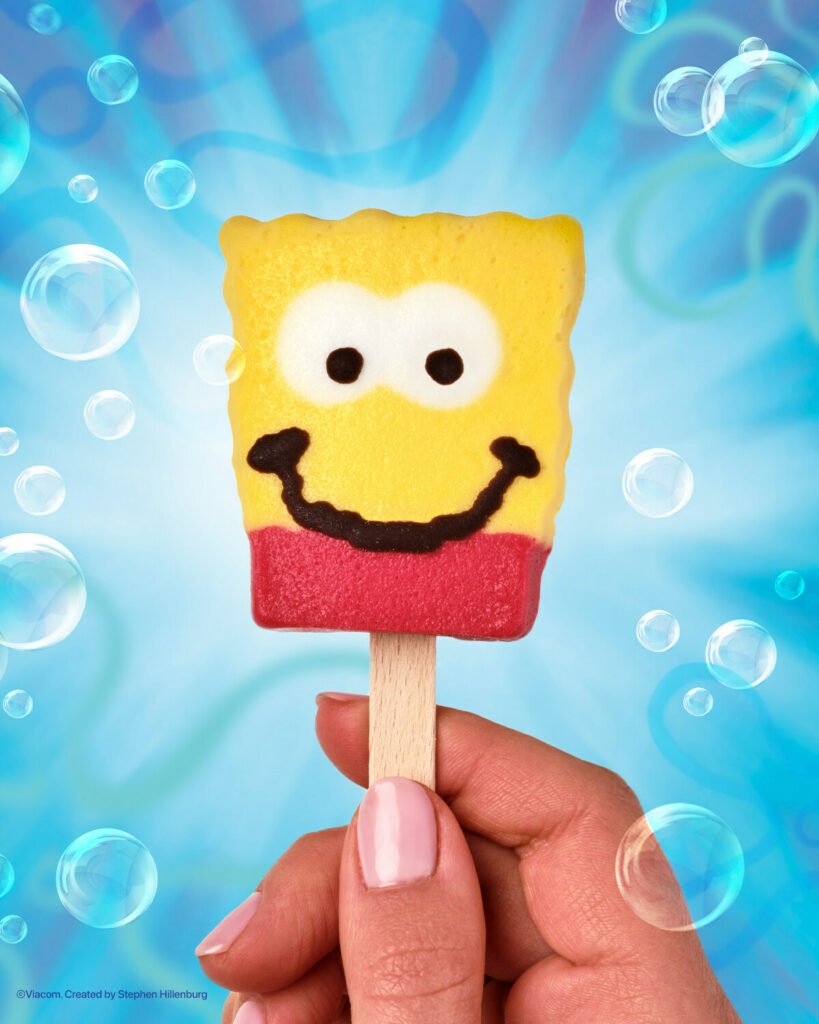 Popsicle is debuting a brand-new look for its new SpongeBob SquarePants frozen confection bar, in celebration of everyone's favorite underwater pineapple-dwelling sponge. 