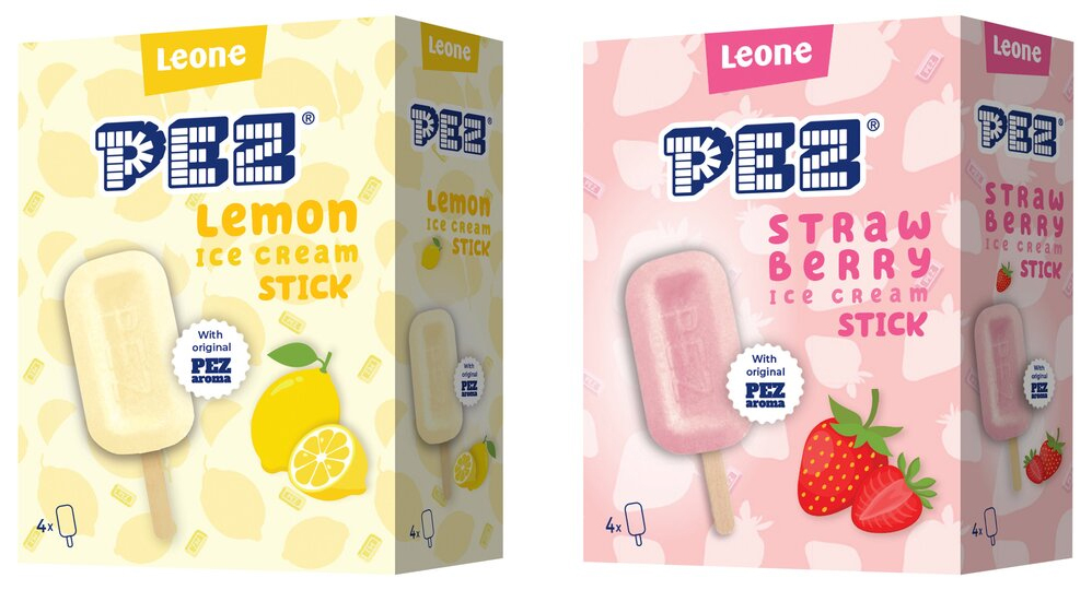 PEZ: Strawberry and Lemon Candy Flavored Frozen Dessert Bars