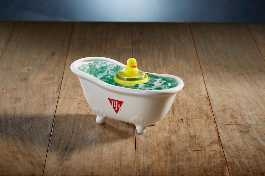 BJ’s Restaurant & Brewhouse  Lucky Ducky Cocktail in a 'Bathtub' Cup