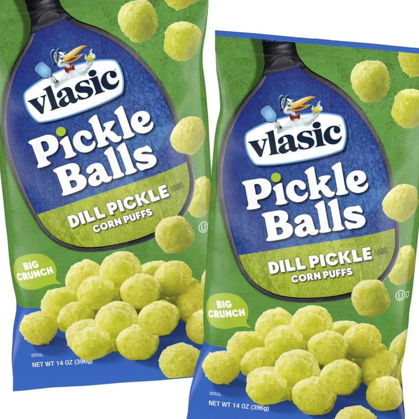 Vlasic’s new dill pickle-flavored Pickle Balls arrive in November! These tangy dill pickle-flavored corn puffs will surely be a big hit with serious snackers. 