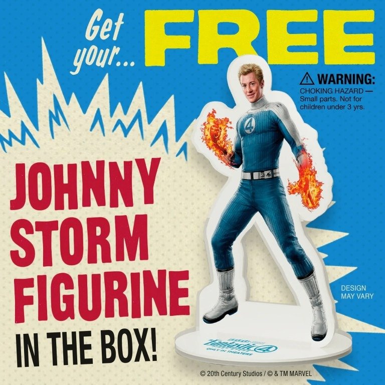 Marvel’s Human Torch lights up Lucky Charms in a $20 Walmart-exclusive retro cereal box with collectible standee, tied to Fantastic Four: First Steps.